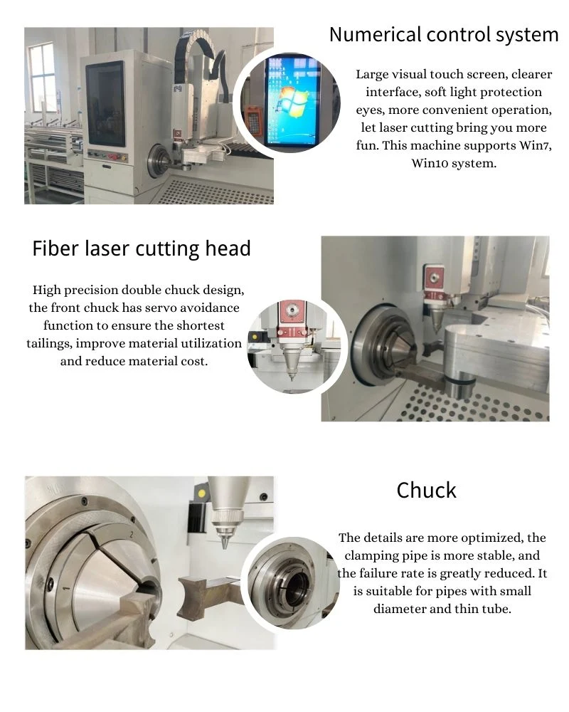 Square/Round/Rectangular Pipes Cutting CNC Fiber Laser Equipment 3000W Laser Metal Tube Cutter