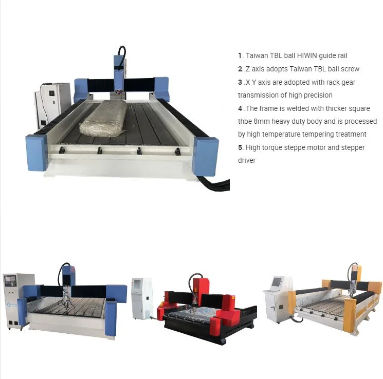 1300*2500 CNC 3D Stone Engraving Machine Marble Molding Machine