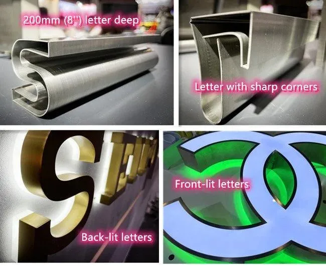 Economical Aluminum and Steel Channel Letter Bending Machine for Big 3D Letter Signs