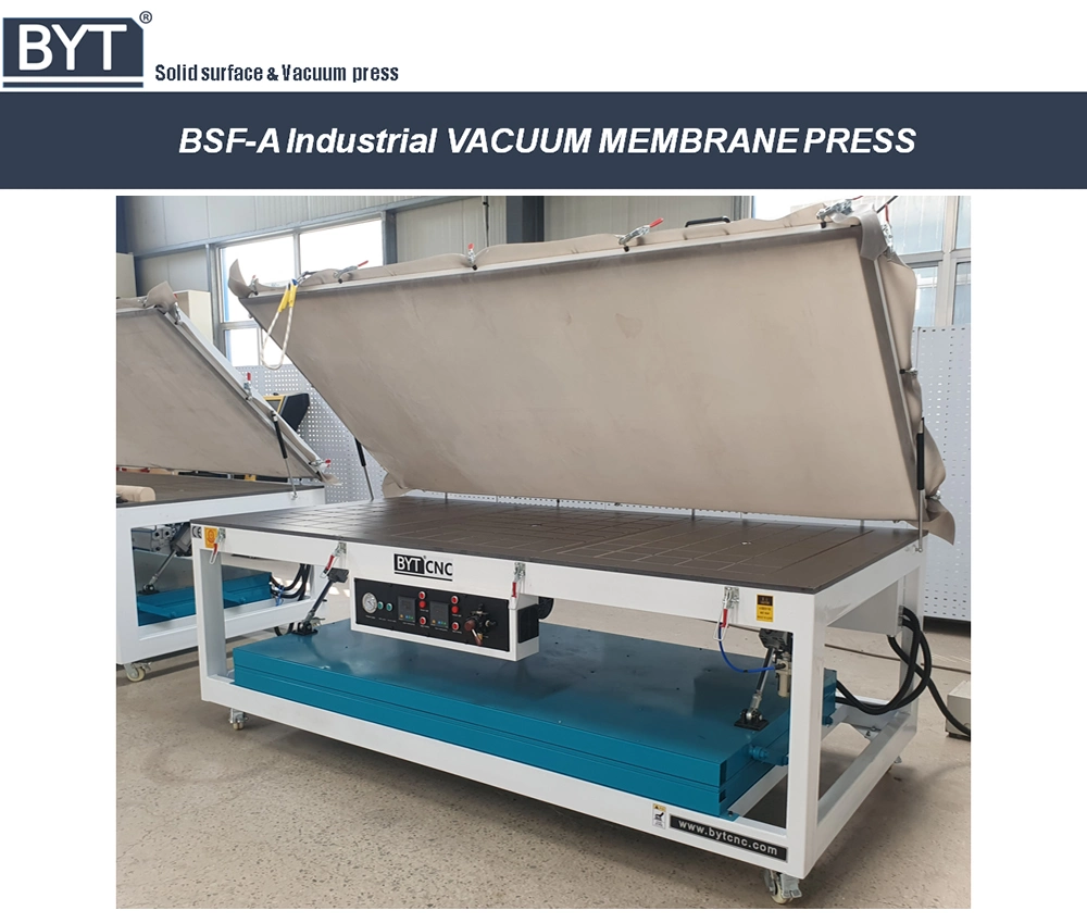 Customized Acrylic Solid Surface Artificial Stone Sheets Thermoforming Vacuum Membrane Press Machine