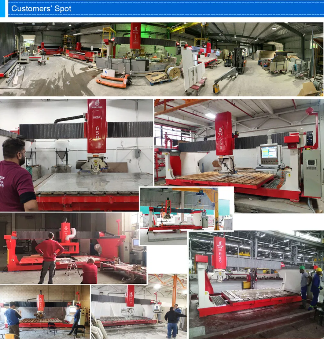 Italy Software 5 Axis CNC High Speed Bridge Granite Marble Tile Cutter Stone Cutting and Sink Cutting Millling Engraving Saw Machine in America and India