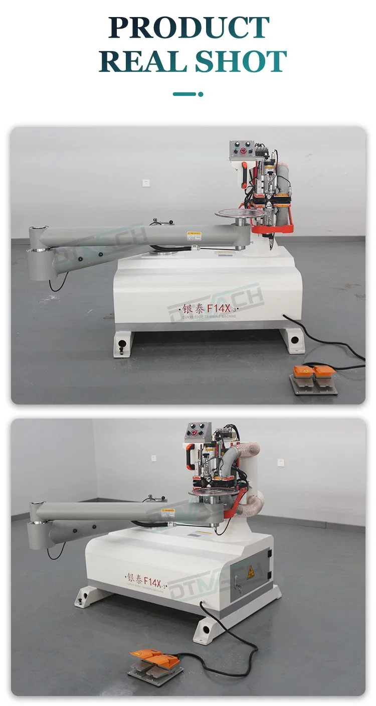 Rocker Arm Wood Panel Curved Semi Automatic Edge Banding Trimmer Machine Glue for Furniture