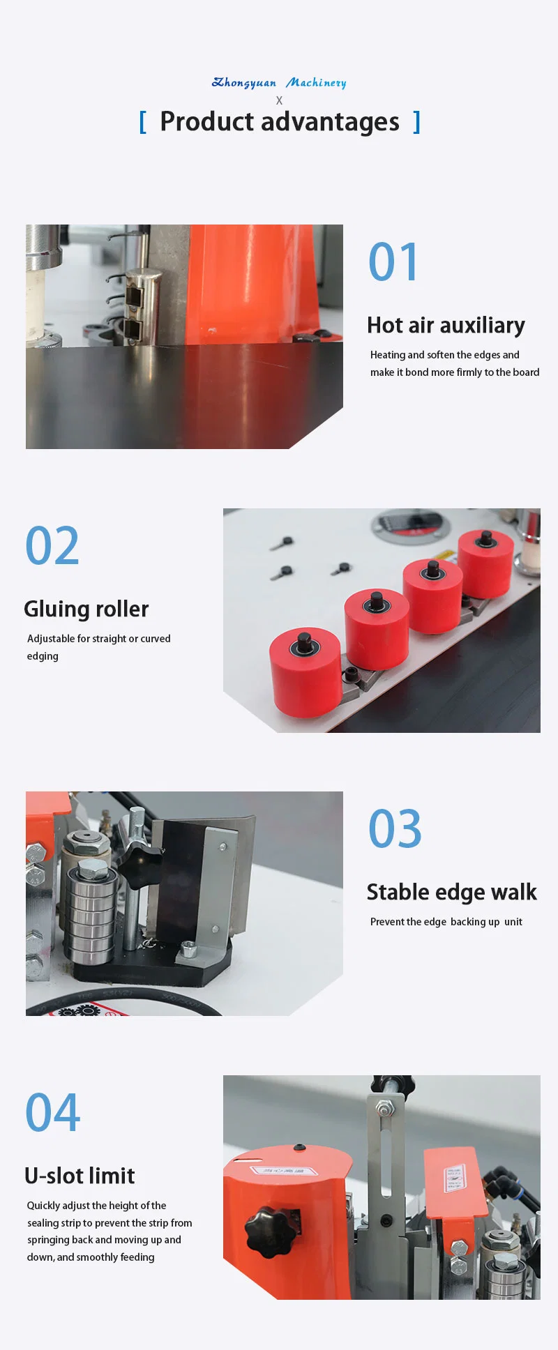 Woodworking Automatic Curve Edge Banding Machine Curved