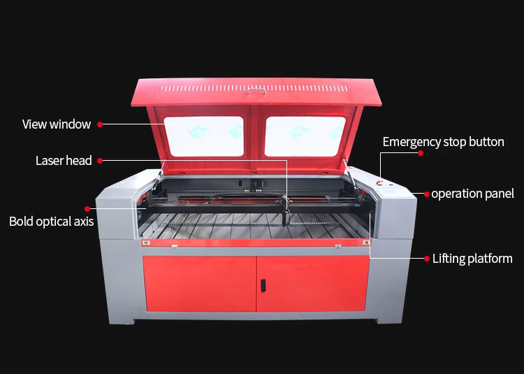 1390 Laser Engraving Cutting Machines 60W 80W 100W Wood Acrylic CNC Laser Engraver Ruida 6442s Front to Rear Design