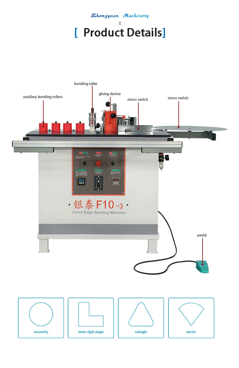 Woodworking Automatic Curve Edge Banding Machine Curved