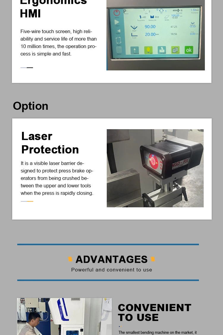 CNC Press Brake Small One with High Bending Speed and Less Noise