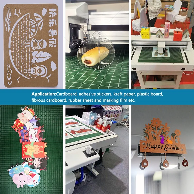Fast for Cutting and Creasing Laser Contour Durable Flatbed Sample Optical Sensor Digital Die Cutter for Cardboard Paper Cutter