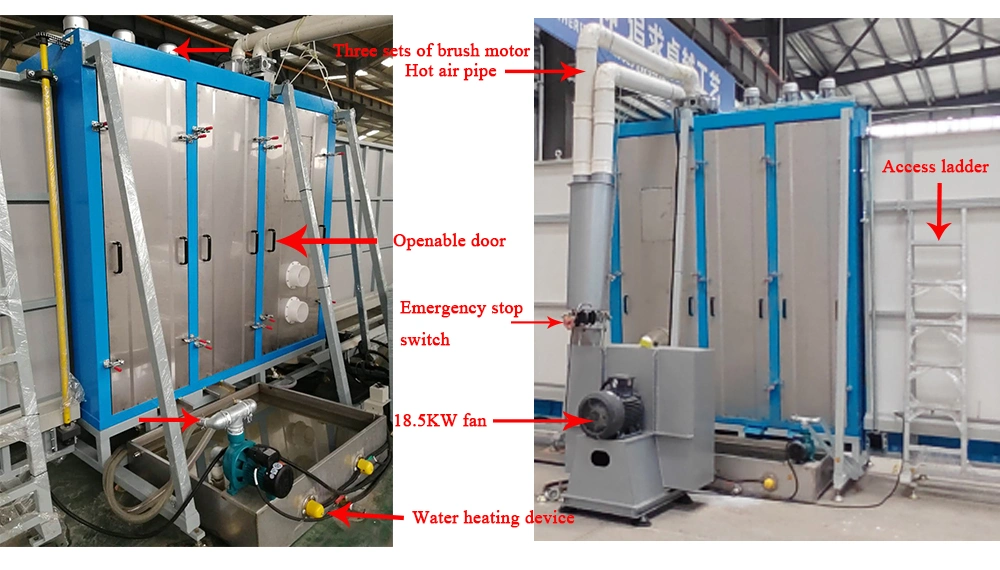 Large Thickness Vertical Glass Washing Machine for Laminated Tempered Insulated Glass