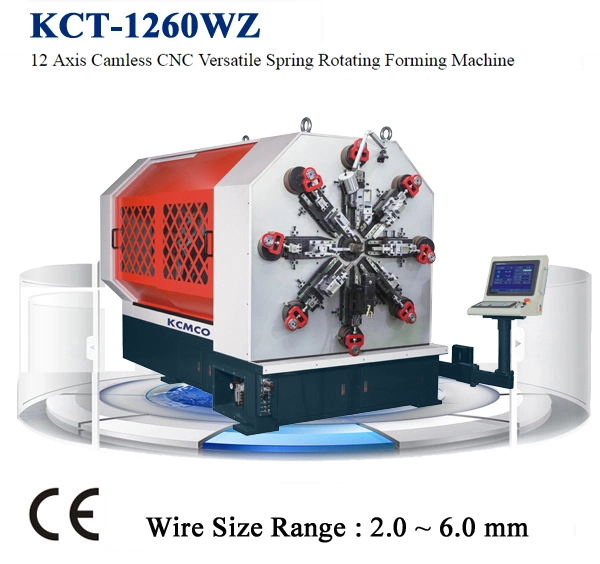 12 Axis KCT-1220WZ 2mm CNC Spring Forming Machine with Hydraulic Bending machine for Wire Forms &amp; Stamping Metal Parts