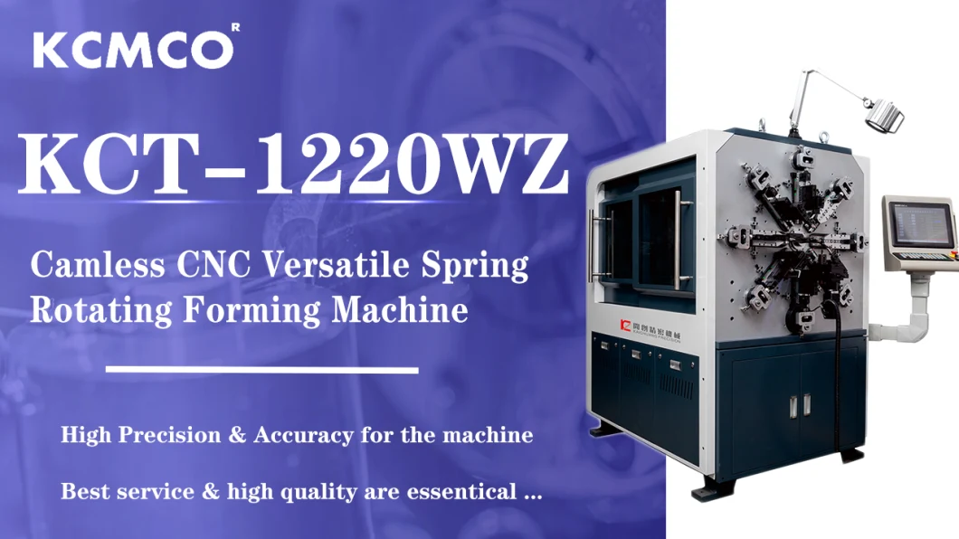 12 Axis KCT-1220WZ 2mm CNC Spring Forming Machine with Hydraulic Bending machine for Wire Forms &amp; Stamping Metal Parts