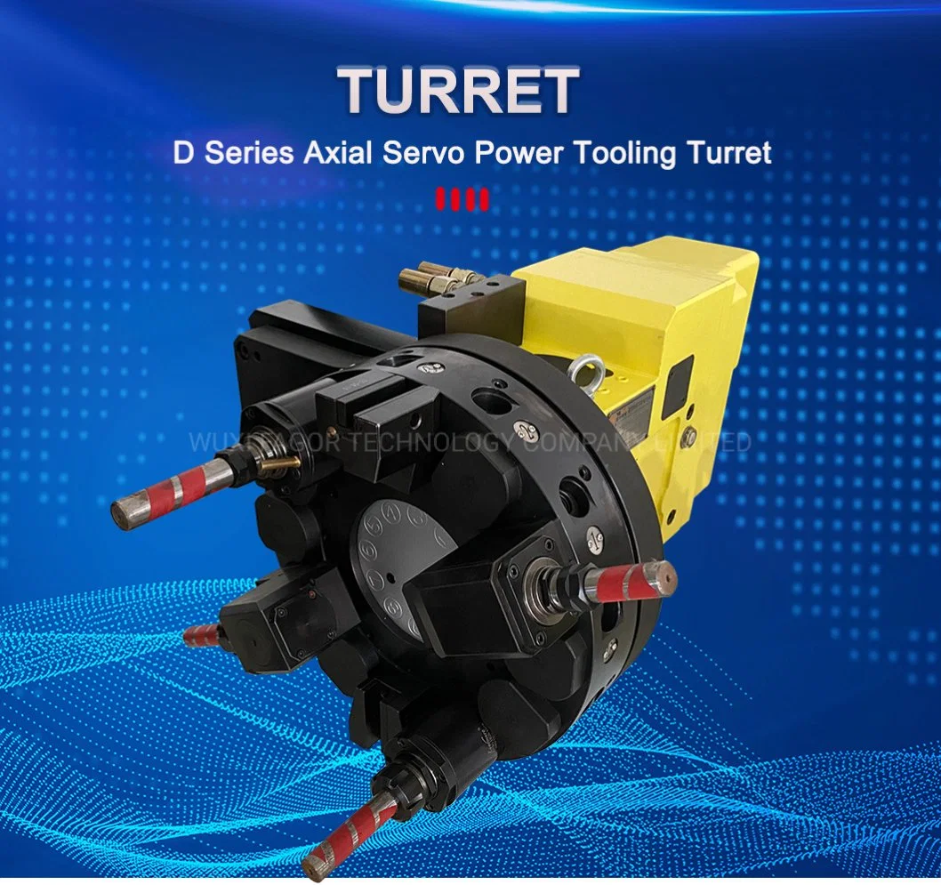 D Series Axial Servo Power Tooling Turret for Nc Lathe Slant Lathe 12 Position Vdi Servo Turret