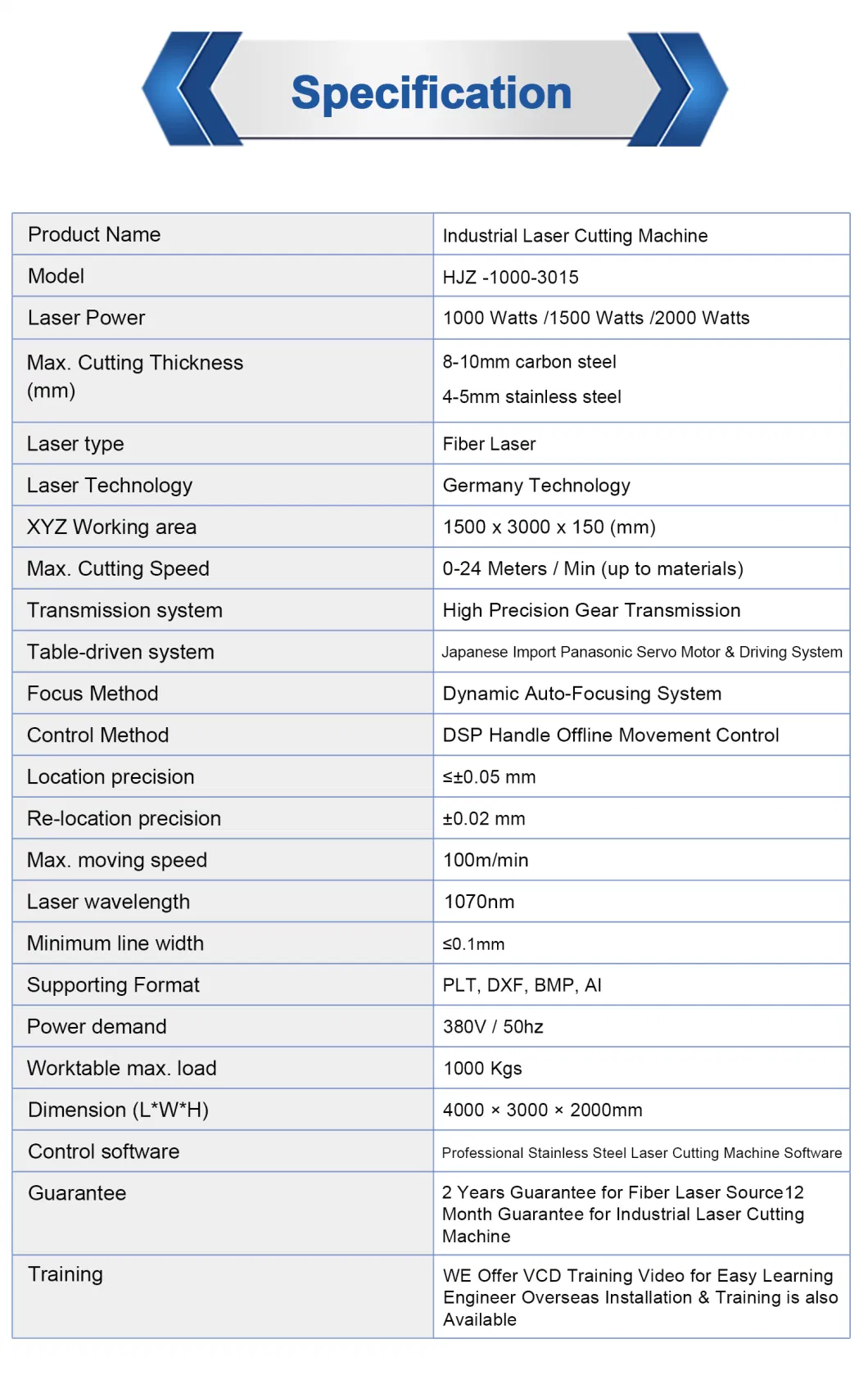 1000W 2000W 3000W Industrial Cutting Machine Metal Stainless Steel CNC Fiber Laser Cutter