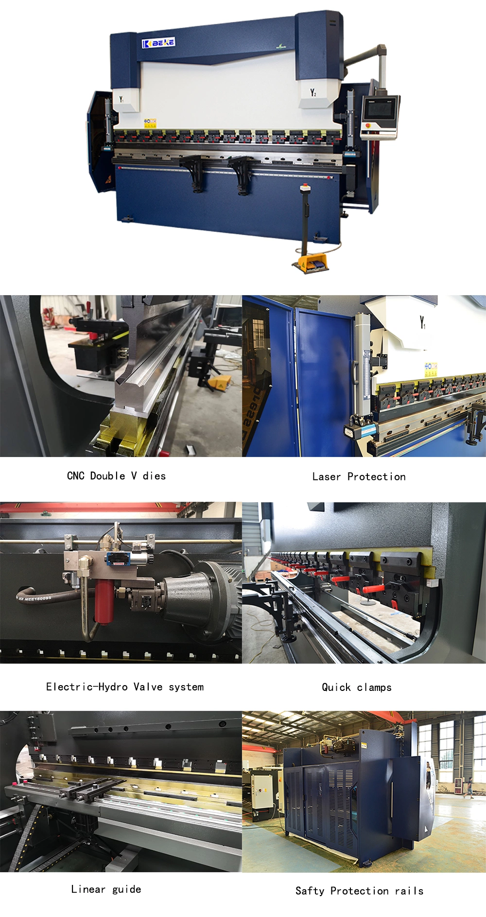 CNC Folding Metal Bending Machine with 6mm Thickness Plate