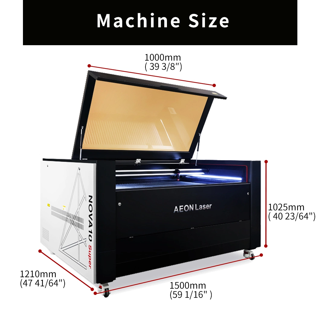 High-Speed CNC CO2 Laser Cutter Engraver 1070/1490/1610 CO2 Laser Machine for Wood/Acrylic/Glass/Plastic/Leather/Plywood/MDF