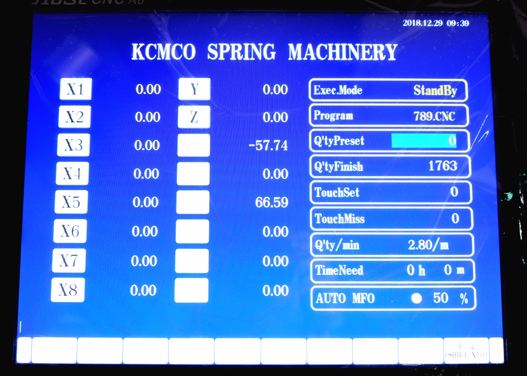 CNC Spring Machine with 12 Axis 8.0mm KCT-1280WZ Metal Stamping Parts for Hydraulic Bending Machine