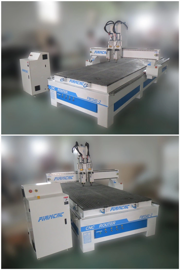 1300*4000mm Wood CNC Router&Engraver with Two Combined Spindles