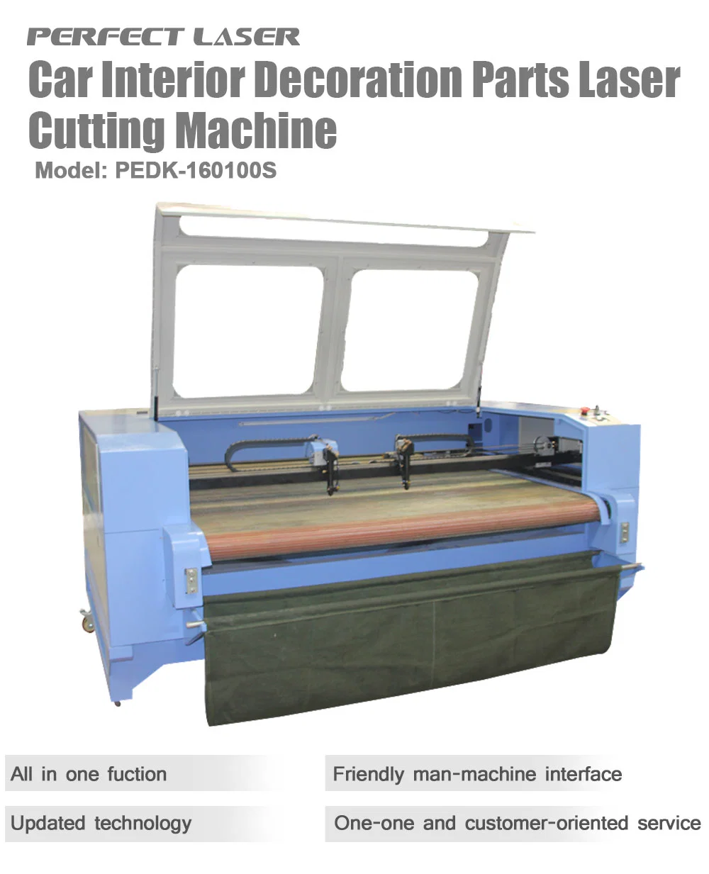CE Certificated Industrial Auto Feeding Fabric Cloth Leather CNC CO2 Laser Cutter
