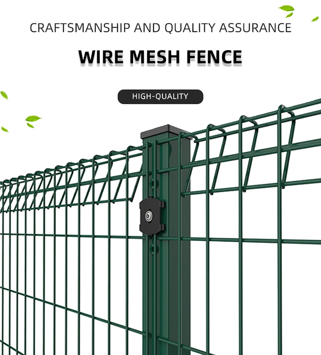 PVC Coated Galvanized Wire Triangle Bending Brc Welded Mesh Fence Panels for Garden Park