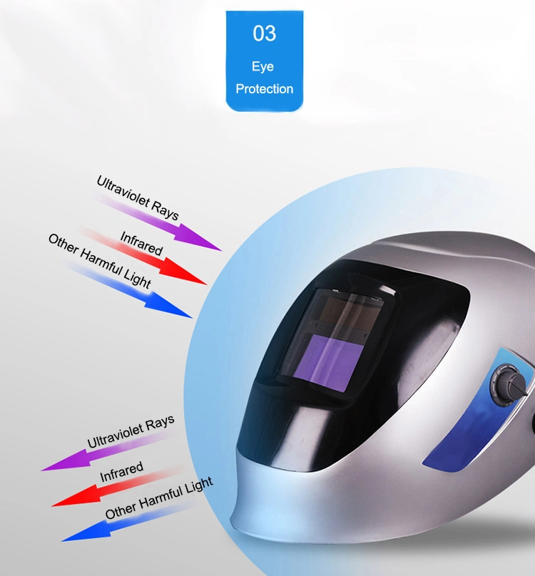 Solar Cell Big View Area Auto Darkening Welding Helmet