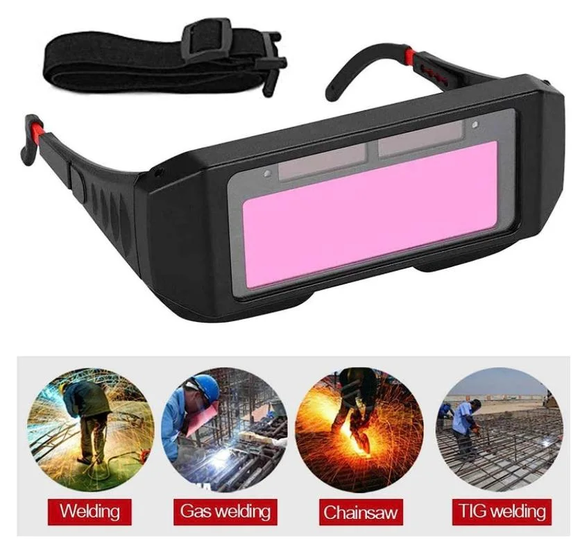 Welding Glasses Auto Darkening Welding Helmet, Safety Welding Glasses, Solar Auto Darkening Welding Goggles Eyewear for Gas Welding, Cutting