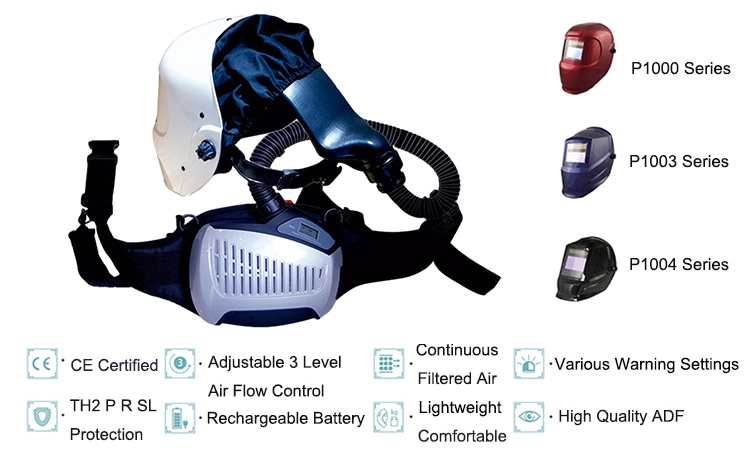 CE Auto Darkening Papr Solar Powered Air Purifying Respirators Welding Helmet