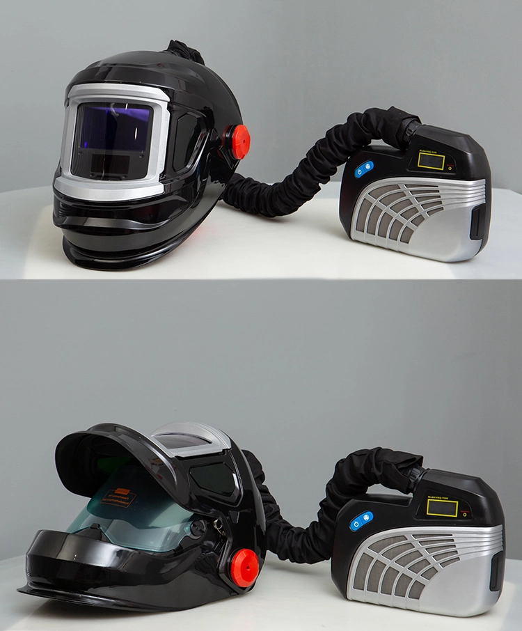 Rhk Tech Automatic Air Fed Ventilated Solar Power Auto Darkening Air Purifying Respirator Welding Helmet Welding Mask Air Filter