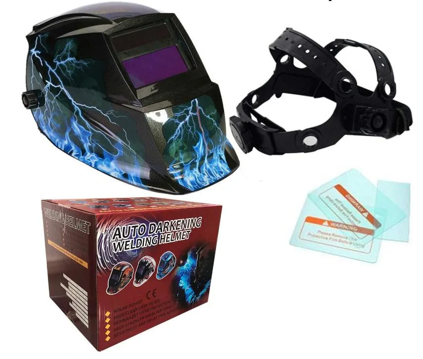 Auto Darkening Welding Helmet, True Color Solar Power Welding Hood, 4 Arc Sensor Wide Shade 4/5-8/9-13 Welder Mask Shield with Grinding for TIG MIG MMA Plasma