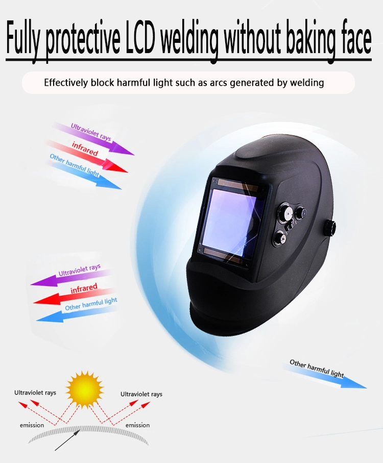 Cost-Effective True Color Auto Darkening Powered Air Purifying Durable Safety Underground Black Welding Helmet