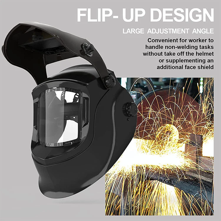 Auto Darkening Flip-up Design Industrial Welding Helmet Powered Air Purifying
