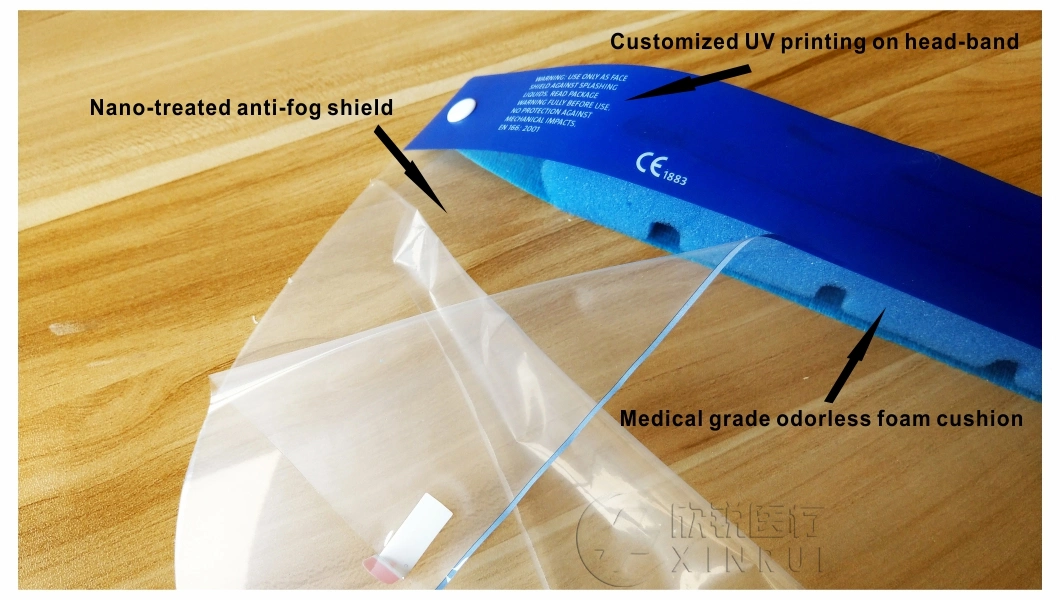 Disposable Plastic Dental Safety Medical Anti-Fog Face Shield Mask