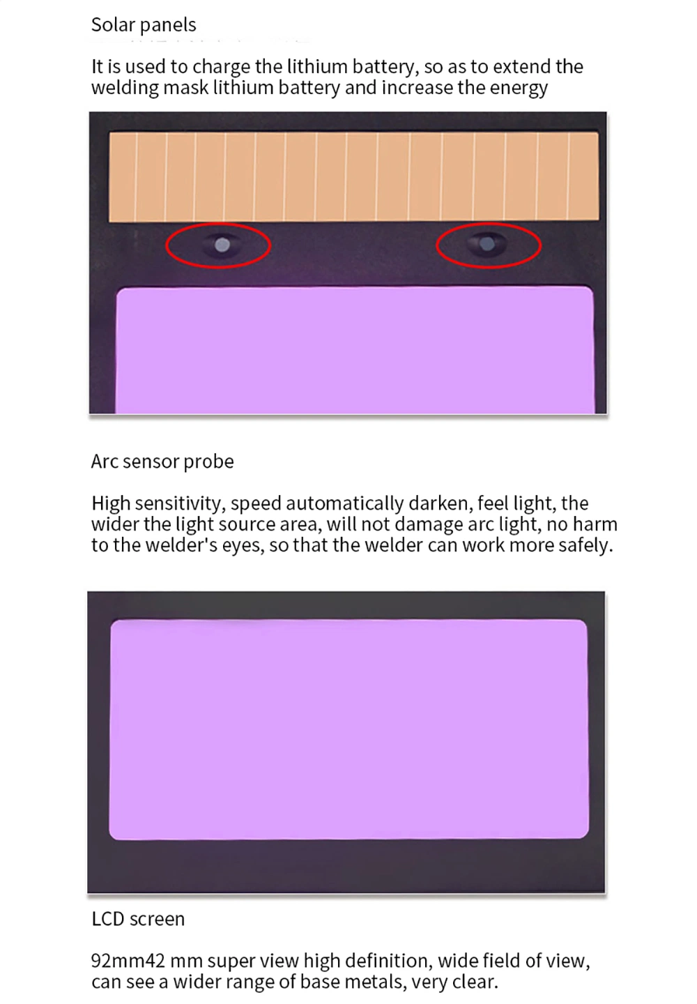 Solar Automatic Darkening Tool for Polishing Argon Arc Welding Electric Welding Mask