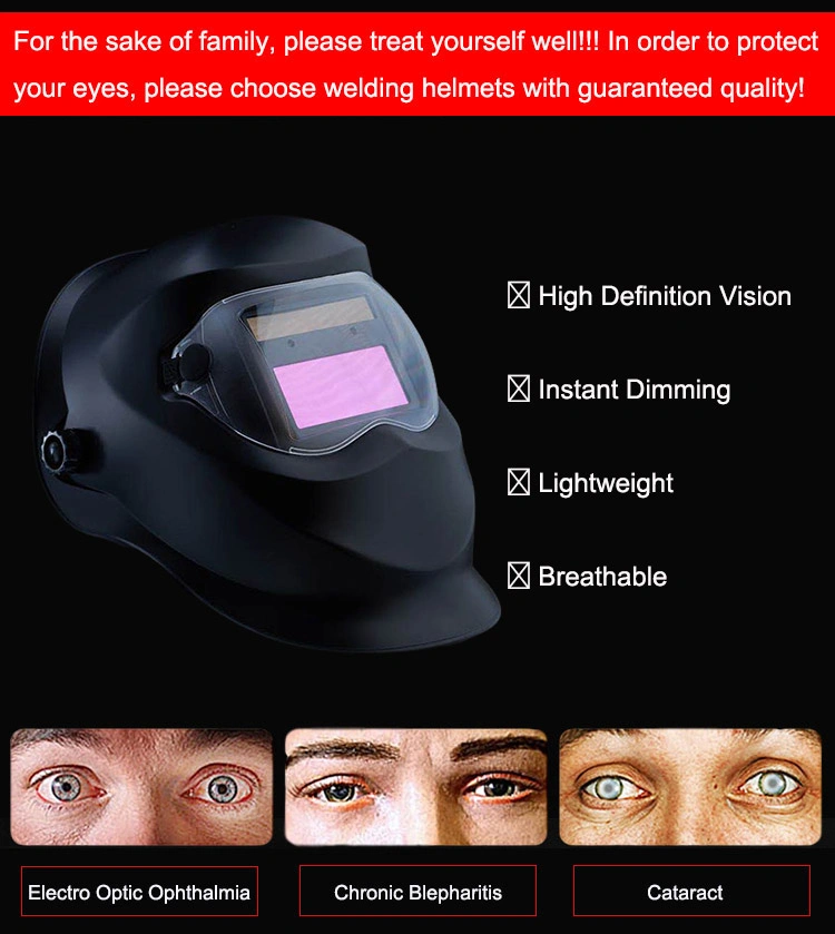 PP Material True Color Solar Power Auto Darkening Safety Lobor Foceprotective Welding Helmet Mask