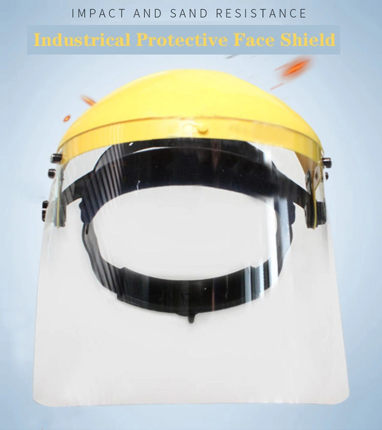 Anti Splash Heat Resistant Clear Industrial Safety Transparent Face Shield Visor Helmet