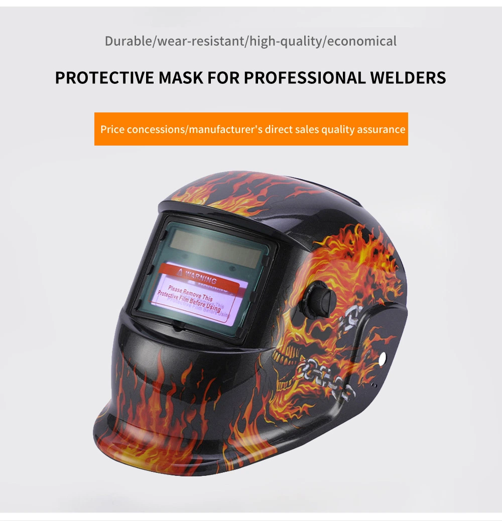 Hot Selling Red Painting Customized Solar Power Auto Darkening Lens Welding Helmet for Sale
