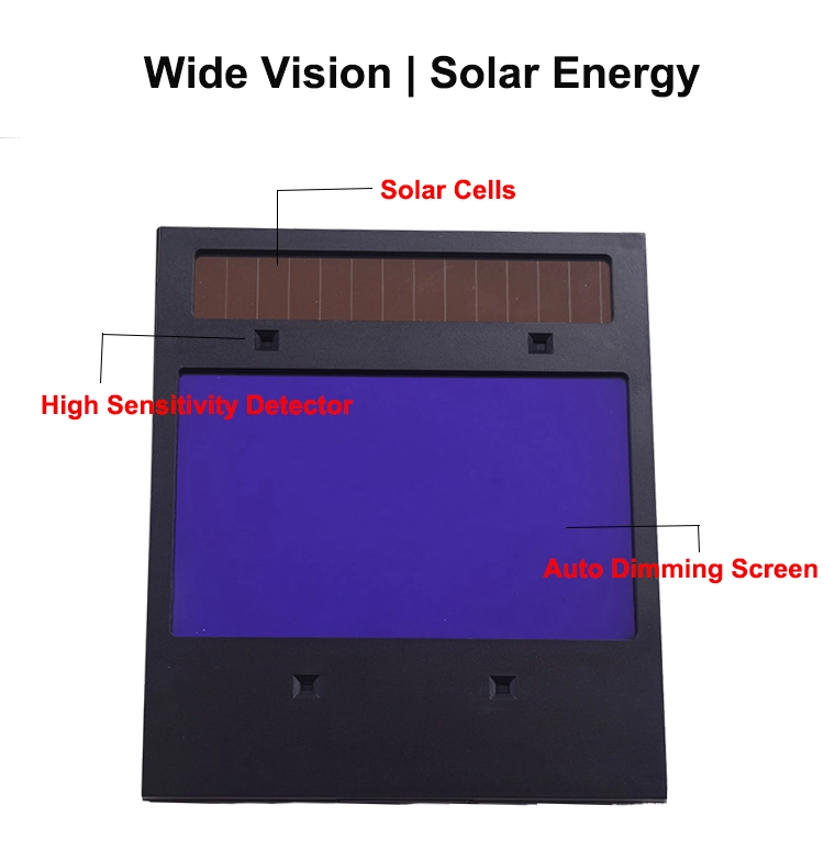 Rhk Custom Big View Solar Power Auto Darkening Automatic Hard Hat Adapter MIG TIG Safety Electric Welding Helmet Mask