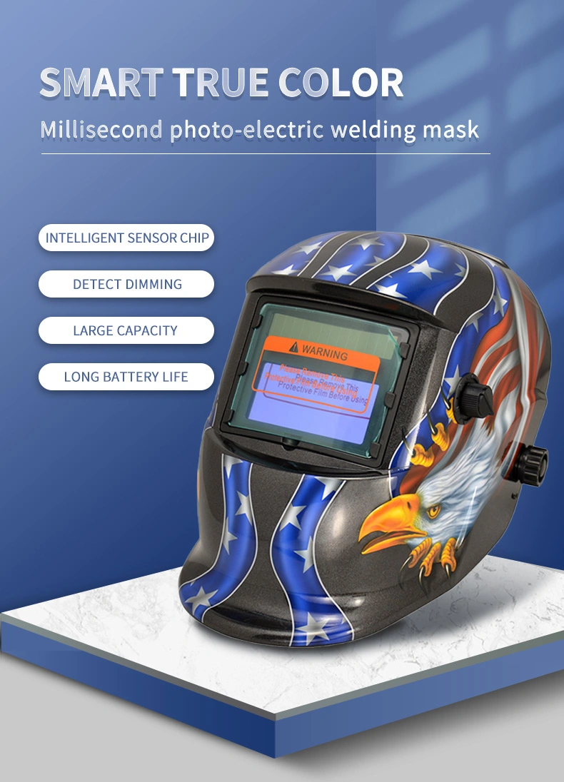 CE En169/En175/En379 Solar Auto Darkening Welding Mask/ANSI Z87.1 Welding Helmet for TIG MIG Welding