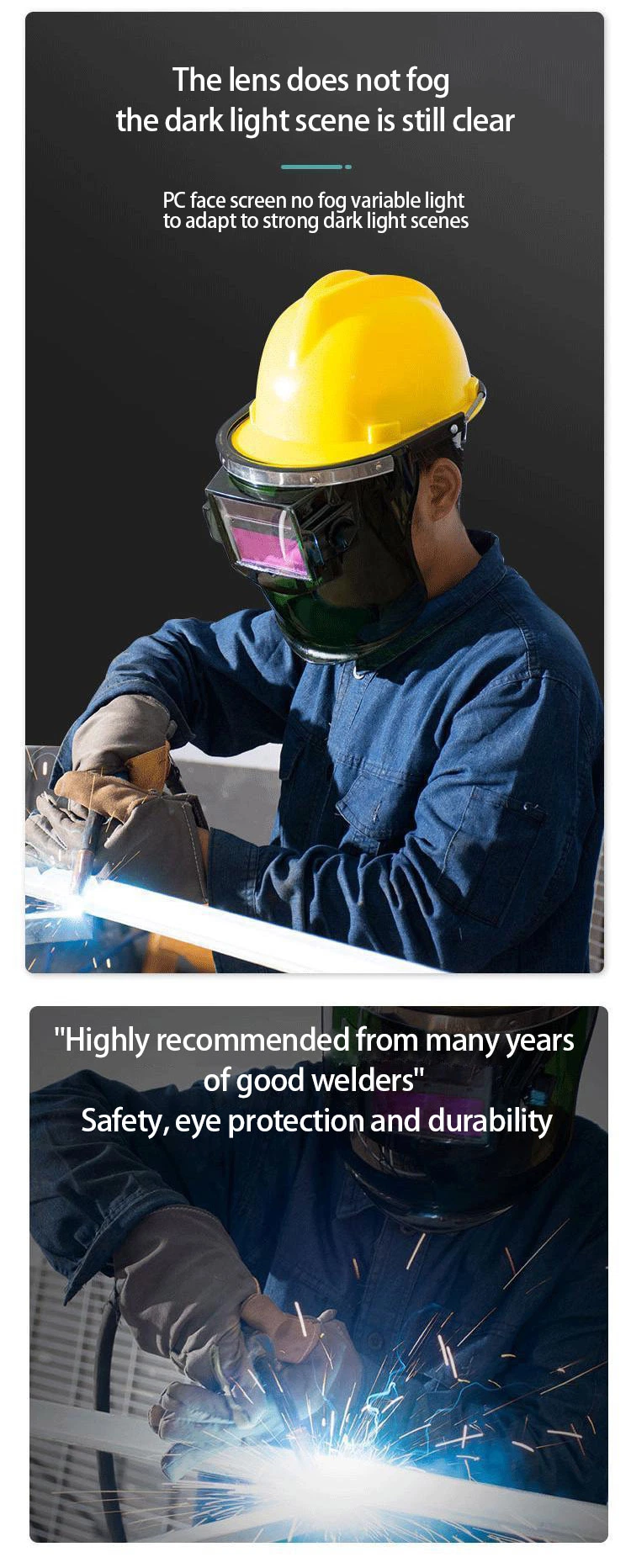 New Auto-Dimming Glasses Welding Mask Head-Mounted