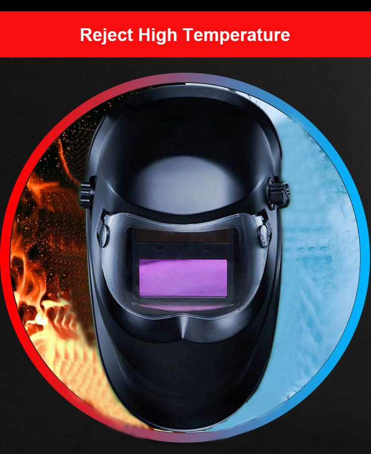 Rhk Cheap PP Black Solar Auto Darkening Full Face Protective Safety Welding Helmet Mask