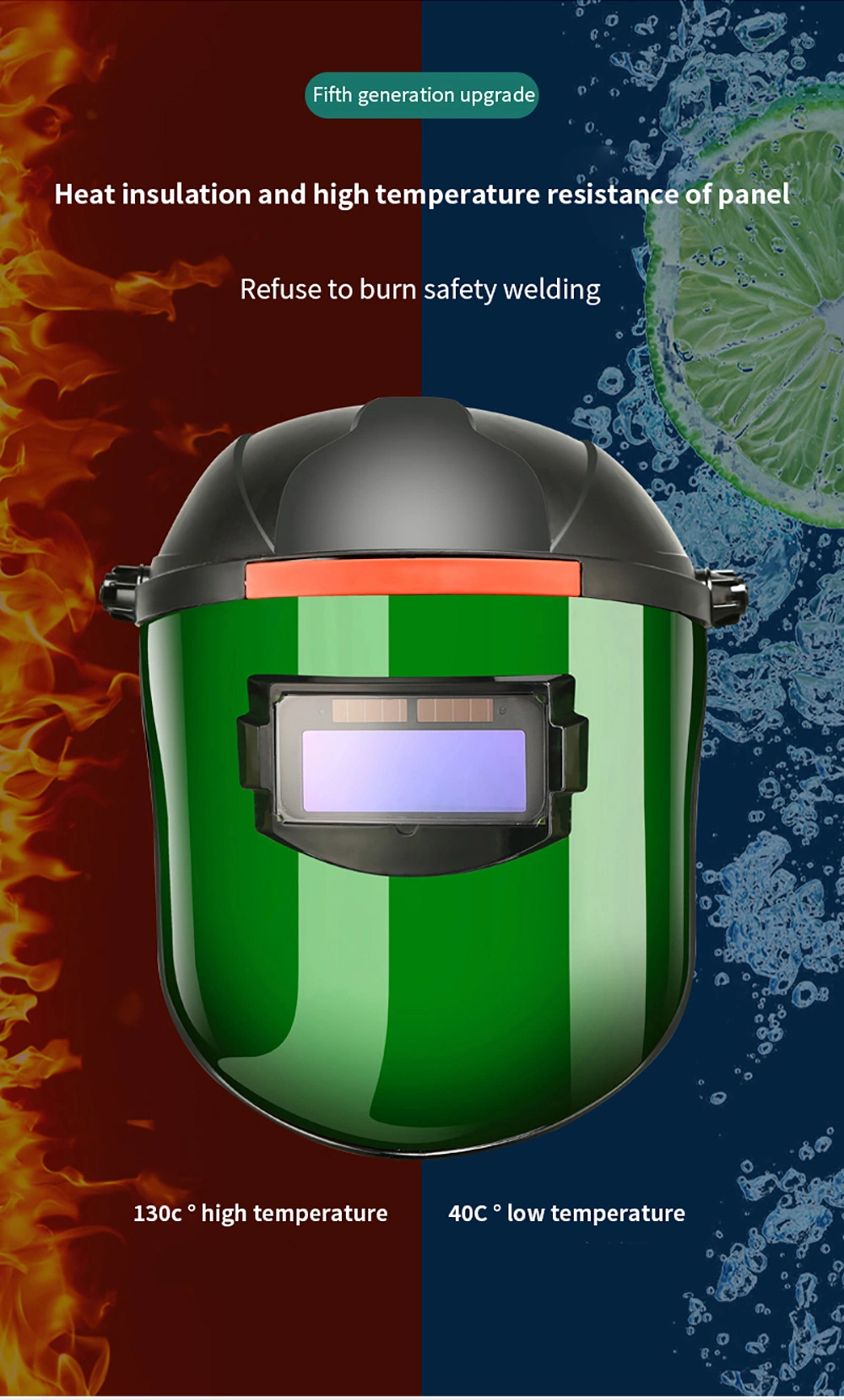 107t02 Weld High Quality Solar Powered Advanced Industrial Auto-Darkening Safety Welding Helmet
