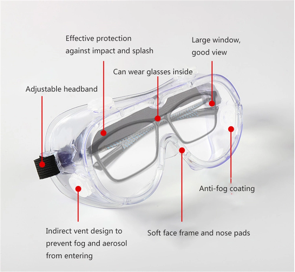 Safety Glasses Eye Protection Welding Clear Transparent PVC Anti-Dust Men Women Proof Wind Proof Goggles