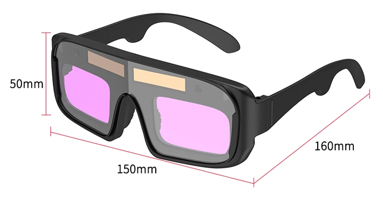 Weld Industrial Black Solar Powered Auto Darkening Welding Safety Glasses Goggle
