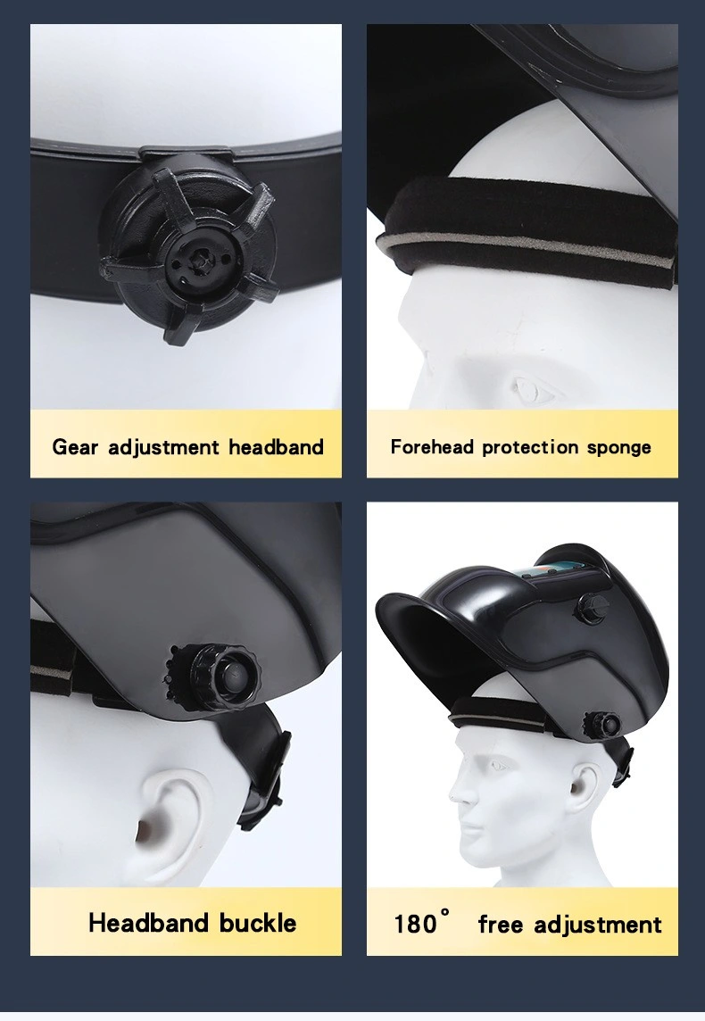 Automatic Auto Darkening Head Wearing Solar Power Feceshield Welding Face Shield Helmet Welding Mask for Welder