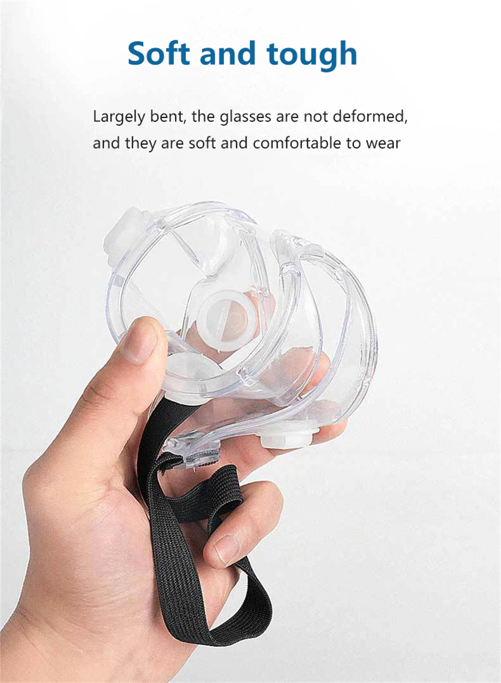 Safety Glasses Eye Protection Welding Clear Transparent PVC Anti-Dust Men Women Proof Wind Proof Goggles