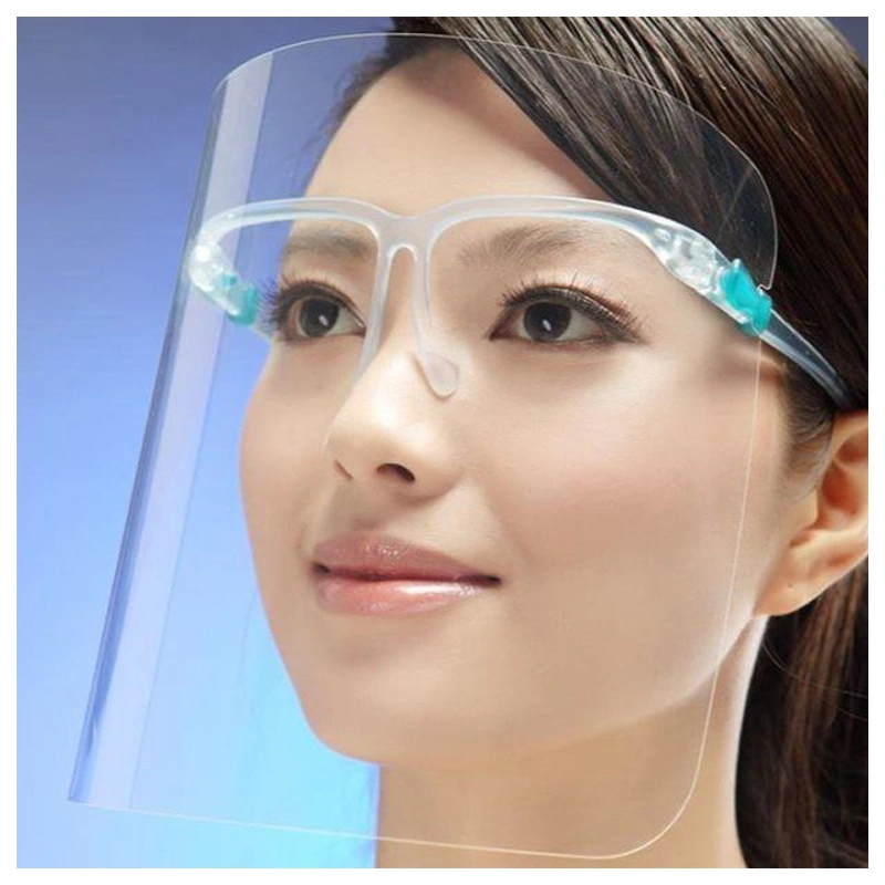 10 PCS Safety Face Shields with Glasses Frames - Anti-Fog Ultra Clear Protective Full Face Shields