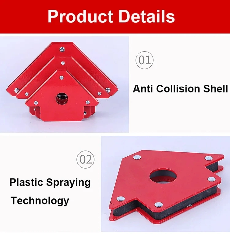 Industrial Red Painting Strong Multi-Angle Arrow Welding Tools Magnetic Holder