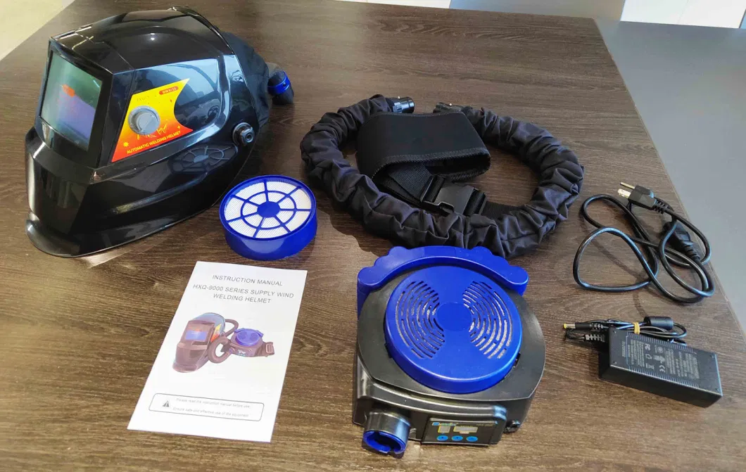 Rhk Papr Solar Powered Auto Darkening Air Fed Purifying Welding Helmet with Respirator