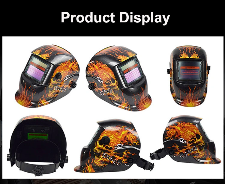 Rhk OEM Heat-Resistant Fire Sticker Decals Solar Power Auto Darkening Welding Helmet