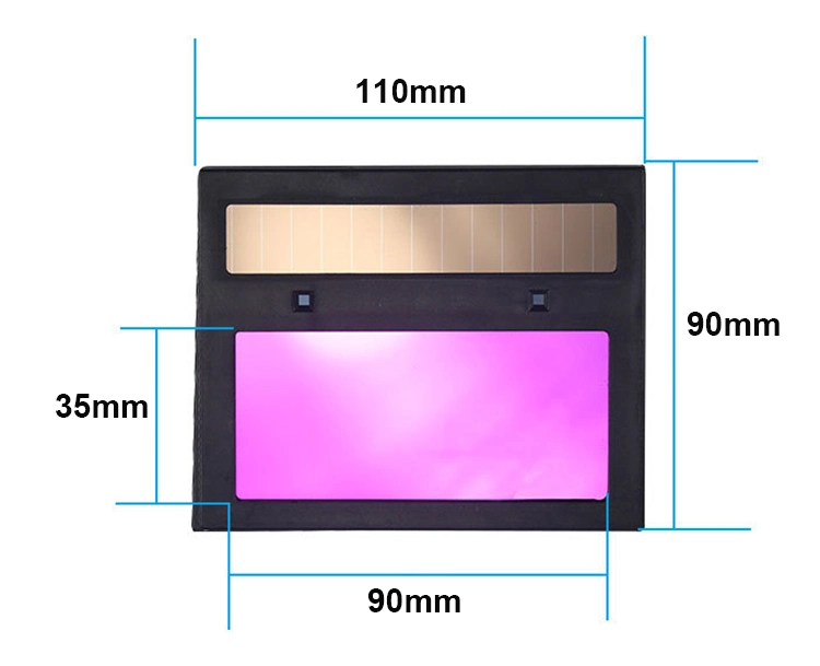 Rhk OEM Cheap Solar Power Auto Darkening Dimming Argon TIG MIG Electronic Headgear Black Welding Helmet