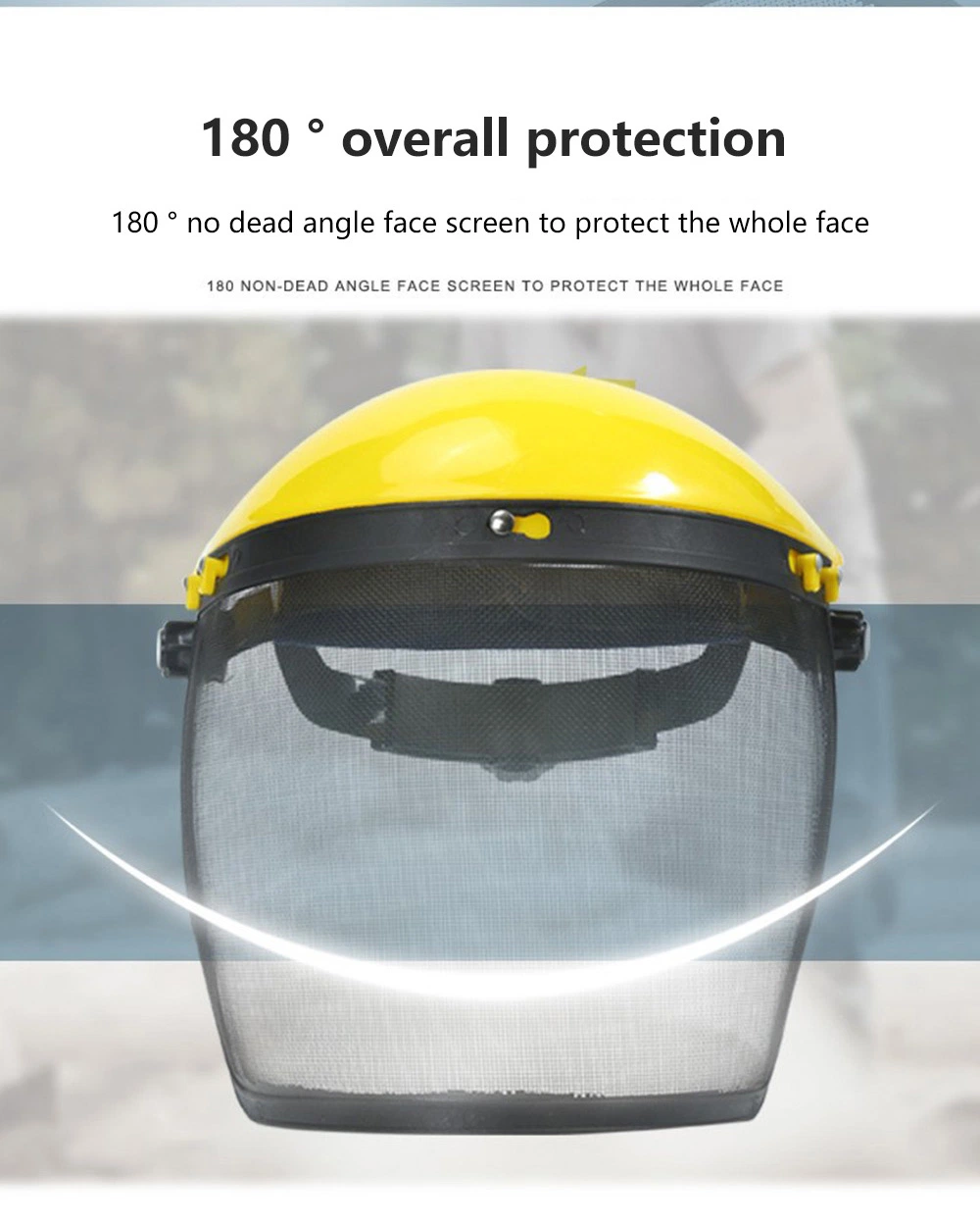 Professional Industrial Chainsaw Steel Wire Mesh Full Face Safety Protective Visor Helmet Mesh Face Shields