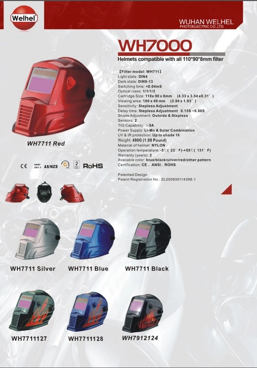 Auto Darkening Welding Helmet (WH7711 Black)